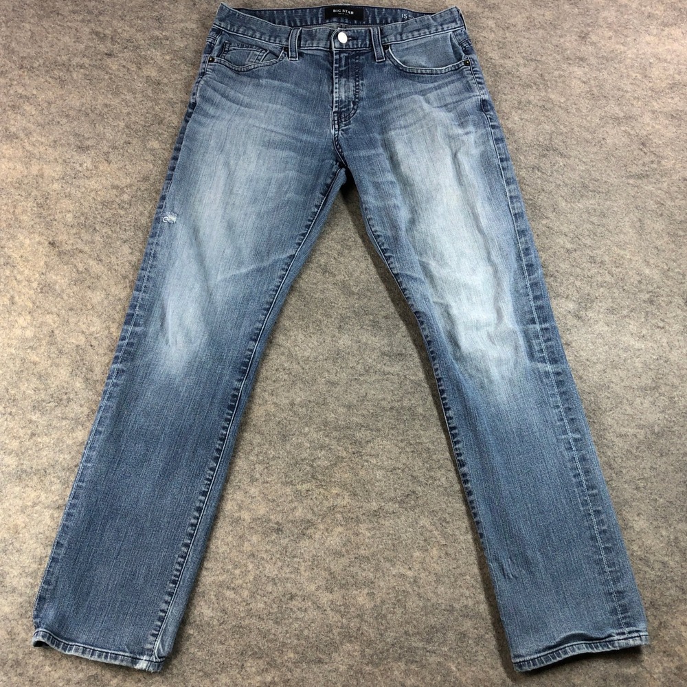 Big Star Jeans Mens 30 Modern Straight Nova XVI 15 Division Blue Mid Rise Denim